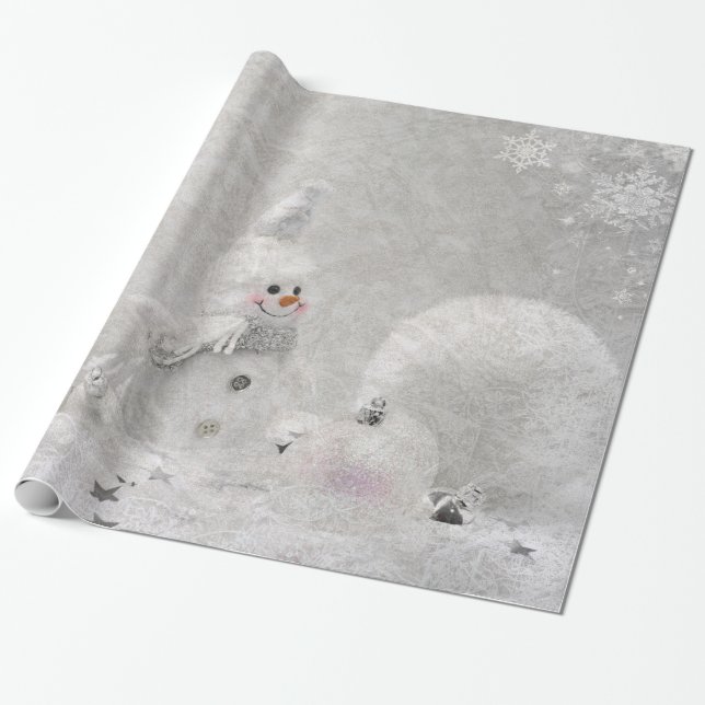 Papel De Regalo Navidades blancos (Desenrollado)