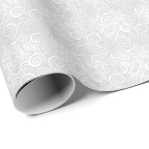 Papel De Regalo Navidades blancos Boda Silver Lujo Fancy Clean