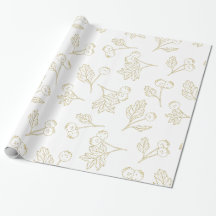 Navidades blancos de invierno Berries Gold