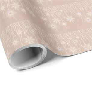Papel De Regalo Navidades blancos de invierno Kraft Elegant
