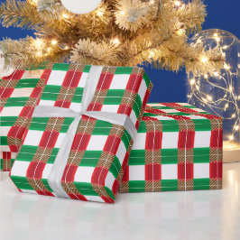 PAPEL DE REGALO NAVIDADES BLANCOS DE ORO VERDE ROJO TOMAN PATRONES