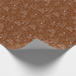 Papel De Regalo Navidades blancos hacen alusión a marrón oscuro