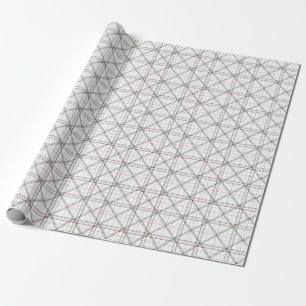 Papel De Regalo Navidades blancos minimalistas con placa geométric