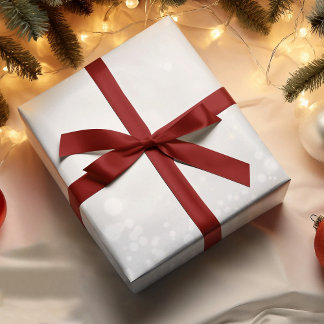 Papel De Regalo Navidades blancos puros copos de nieve