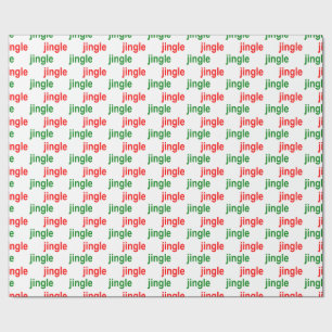 Papel De Regalo Navidades blancos rojos de jingle jingle verde