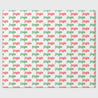 Papel De Regalo Navidades blancos rojos de jingle jingle verde