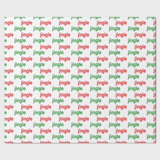 Papel De Regalo Navidades blancos rojos de jingle jingle verde (Costura)