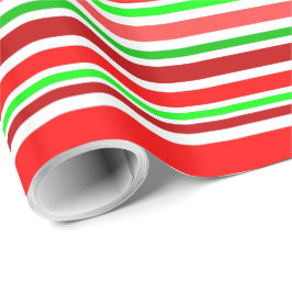 Papel De Regalo Navidades blancos verdes rojos con bandas de estil