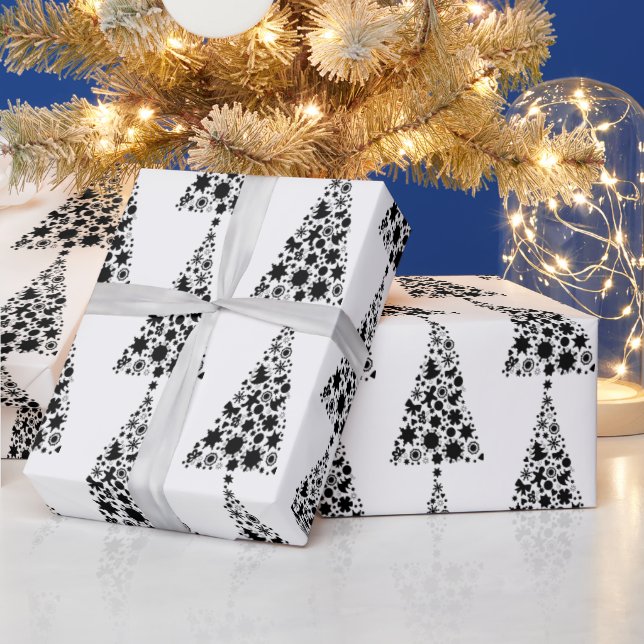 Papel De Regalo Navidades blancos y negros (Vacaciones)