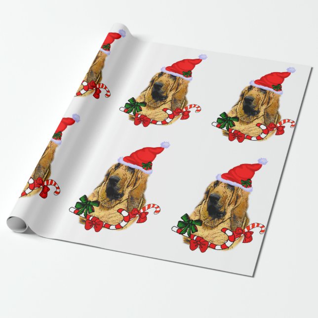 Papel De Regalo Navidades Bloodhound (Desenrollado)
