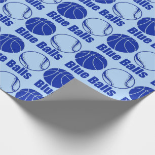 Papel De Regalo Navidades BLUE BALLS BASKETBALL Navidad humor