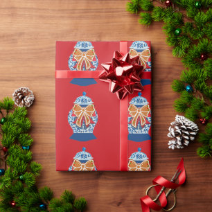 Papel De Regalo Navidades Blue Ginger Jar