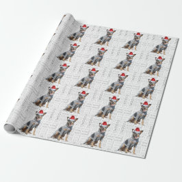 Papel De Regalo Navidades Blue Heeler para vacaciones de perros am