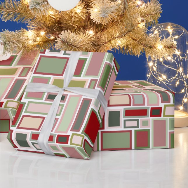 Papel De Regalo Navidades Boho Rectangles (Vacaciones)