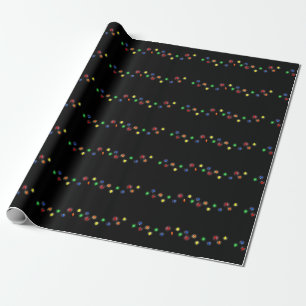 Papel De Regalo Navidades bonitos iluminan el fondo negro