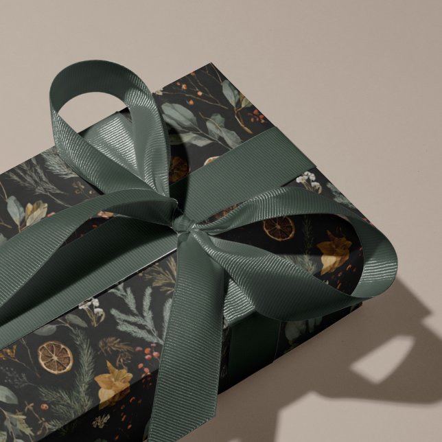 Papel De Regalo Navidades botánicos de Moody Winter (Subido por el creador)