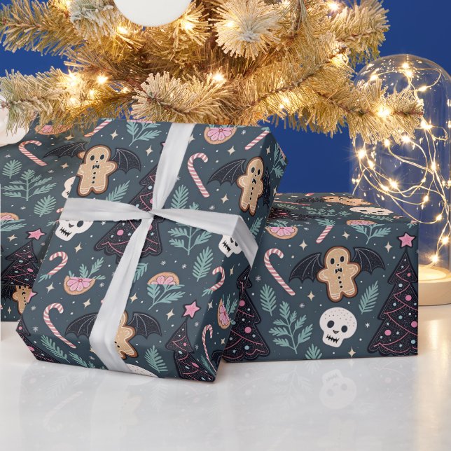 Papel De Regalo Navidades botánicos góticos del Pastel (Vacaciones)