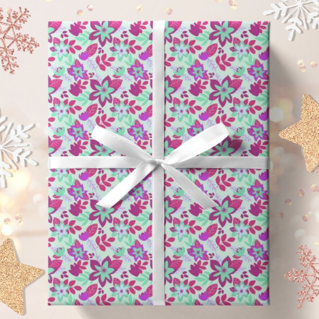 Papel De Regalo Navidades botánicos modernos Holiday Floral (Subido por el creador)