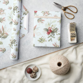 Papel De Regalo Navidades Bouquet con Cranberry