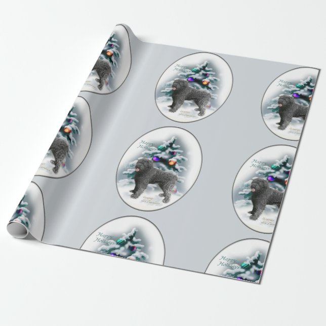 Papel De Regalo Navidades Bouvier des Flandres (Desenrollado)