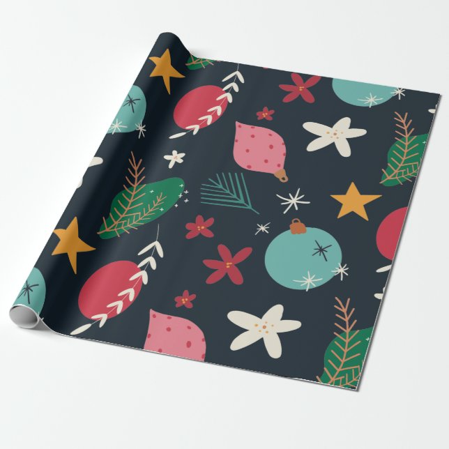 Papel De Regalo Navidades brillantes (Desenrollado)