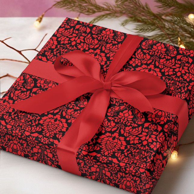 Papel De Regalo Navidades Brocade Red oscuro (Subido por el creador)