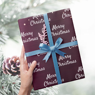 Papel De Regalo Navidades burgundy rosa oro elegante