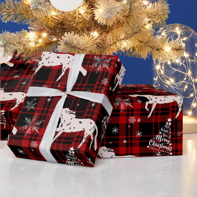 Papel De Regalo Navidades Caballo Ecuestre Rojo Personalizado (Vacaciones)