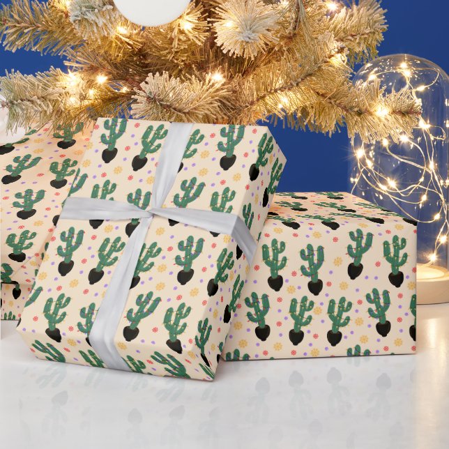 Papel De Regalo Navidades Cactus (Vacaciones)