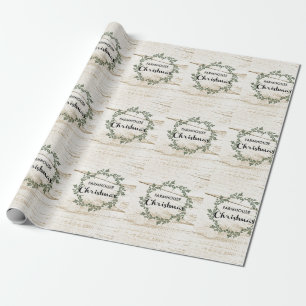 Papel De Regalo Navidades campesinos modernos usan madera rústica