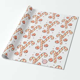 Papel De Regalo Navidades Candy Cane