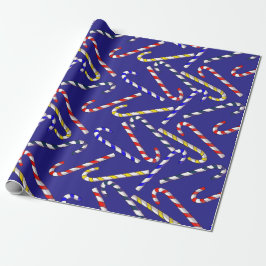 Papel De Regalo Navidades Candy Cane Blue
