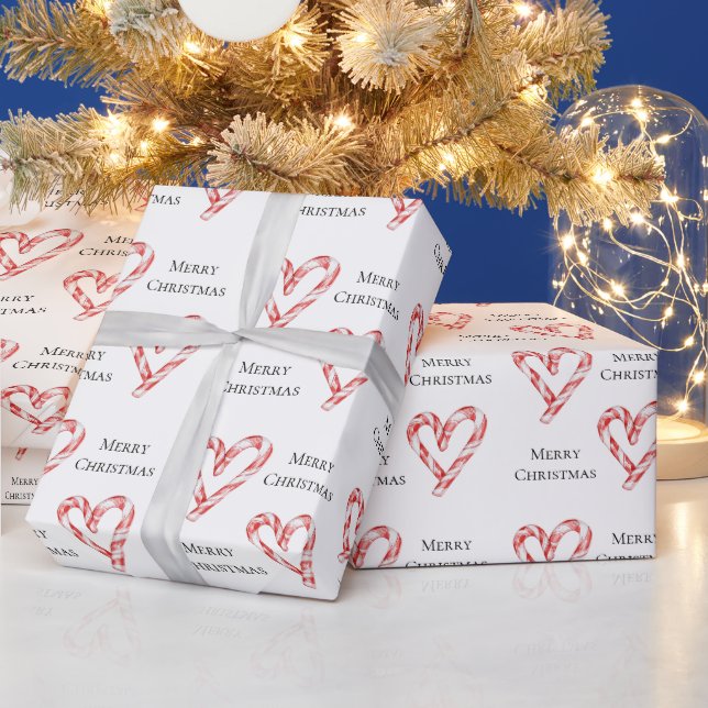 Papel De Regalo Navidades Candy Cane Hearts (Vacaciones)