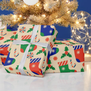 Papel De Regalo Navidades, Candy Cane, Holly Berry