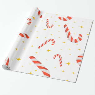 Papel De Regalo Navidades Candy Canes Holiday