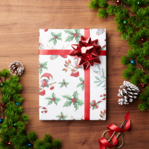 Papel De Regalo Navidades Candy Canes y Holly