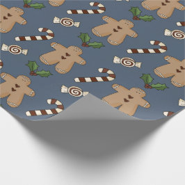 Papel De Regalo Navidades caprichosos de Gingerbread y Candy Canes