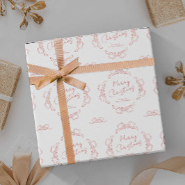 Papel De Regalo Navidades caprichosos de nombre rojo y blanco