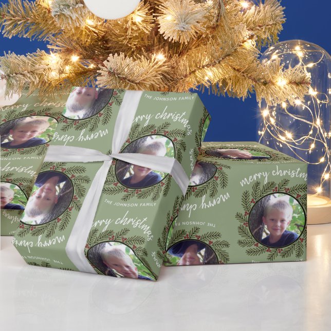 Papel De Regalo Navidades caprichosos Foto - caligrafía - ramas (Vacaciones)