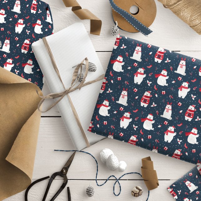 Papel De Regalo Navidades caprichosos ositos polares ID850 (Subido por el creador)