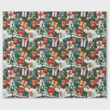 Navidades caprichosos Robin Wraping Paper