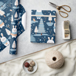 Papel De Regalo Navidades caprichosos y bonitos de invierno coneji