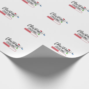Papel De Regalo Navidades cargando luces de navidad