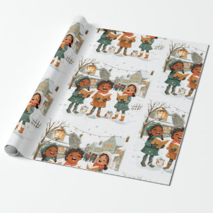 Papel De Regalo Navidades Carolers