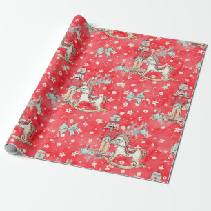 Papel De Regalo Navidades Cascanueces y mecedoras