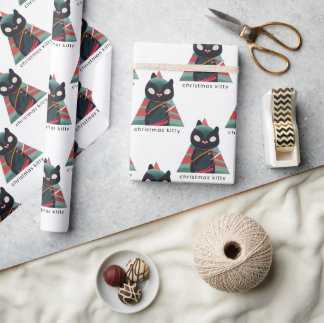 Papel De Regalo Navidades Cat Kitty Wrapper