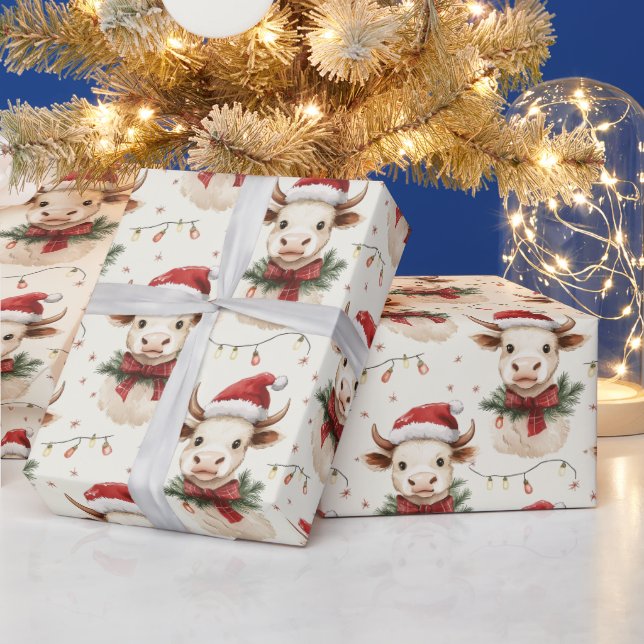 Papel De Regalo Navidades Caw con Santa Hat (Vacaciones)