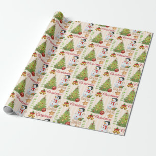Papel De Regalo Navidades celebran a Snowman