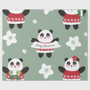 Papel De Regalo Navidades Cherry Blossom Panda