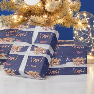 Papel De Regalo Navidades Chica reno Candy Cane Fairies